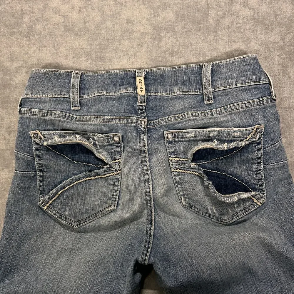 Ariat REAL Perfect Rise Alma Boot Cut Jeans Womens 29s Canadian Western Stretch
